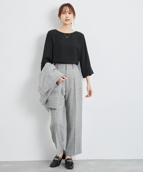 ROPE' PICNIC（ロペピクニック）の「洗える/2WAY/袖シアーブラウス（シャツ/ブラウス・レディース・ブラック/サックスブルー/キナリ・38）」の20枚目の写真