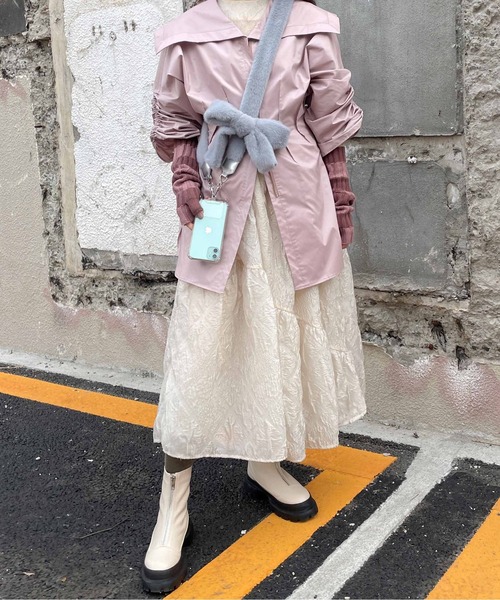 Casselini（キャセリーニ）の「Casselini(キャセリーニ)フェイクファーモバイルストラップ（スマホグッズ・レディース・ブラック/ブルー/ピンク/アイボリー/イエロー/ライトベージュ/アニマル・FREE）」の13枚目の写真