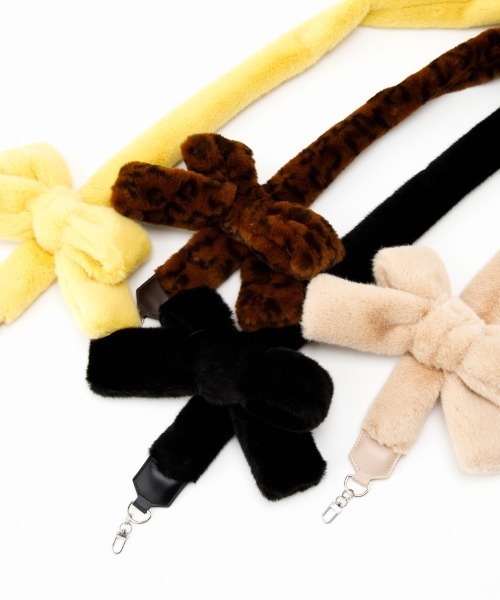 Casselini（キャセリーニ）の「Casselini(キャセリーニ)フェイクファーモバイルストラップ（スマホグッズ・レディース・ブラック/ブルー/ピンク/アイボリー/イエロー/ライトベージュ/アニマル・FREE）」の22枚目の写真