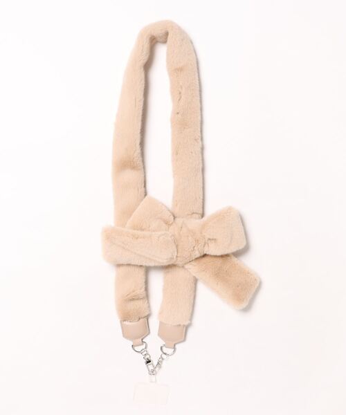 Casselini（キャセリーニ）の「Casselini(キャセリーニ)フェイクファーモバイルストラップ（スマホグッズ・レディース・ブラック/ブルー/ピンク/アイボリー/イエロー/ライトベージュ/アニマル・FREE）」の17枚目の写真