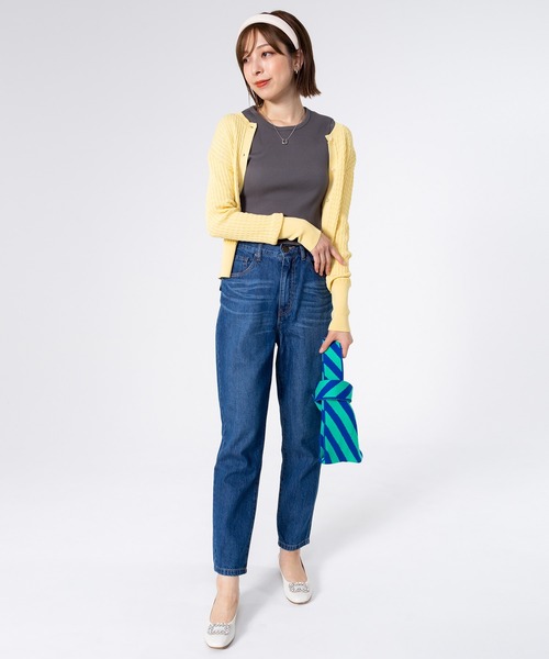 PERSON'S(パーソンズ)の「PERSON'S/パーソンズ OTONA テーパード ウエストゴム ボトムス デニムパンツ ジーンズ(デニムパンツ・レディース・ブラック/ブルー系2/ブルー系1/ワンウォッシュ・S/L/M/XS)」の18枚目の写真