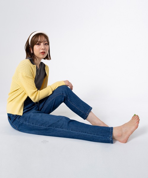 PERSON'S(パーソンズ)の「PERSON'S/パーソンズ OTONA テーパード ウエストゴム ボトムス デニムパンツ ジーンズ(デニムパンツ・レディース・ブラック/ブルー系2/ブルー系1/ワンウォッシュ・S/L/M/XS)」の15枚目の写真