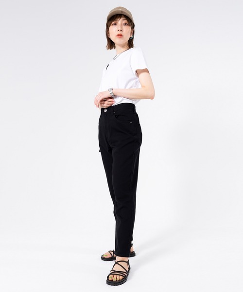 PERSON'S(パーソンズ)の「PERSON'S/パーソンズ OTONA テーパード ウエストゴム ボトムス デニムパンツ ジーンズ(デニムパンツ・レディース・ブラック/ブルー系2/ブルー系1/ワンウォッシュ・S/L/M/XS)」の22枚目の写真