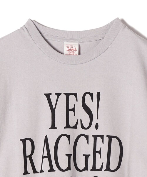 ＋81BRANCA（ハチイチブランカ）の「* 81BRANCA:YES RAGGED CHIC TEE◆（Tシャツ/カットソー・レディース・ライトホワイト/ライトグレー・ONE SIZE）」の7枚目の写真