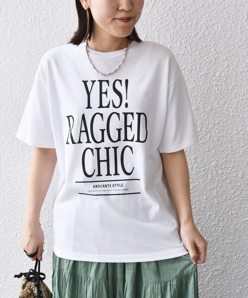 ＋81BRANCA（ハチイチブランカ）の「* 81BRANCA:YES RAGGED CHIC TEE◆（Tシャツ/カットソー・レディース・ライトホワイト/ライトグレー・ONE SIZE）」の11枚目の写真