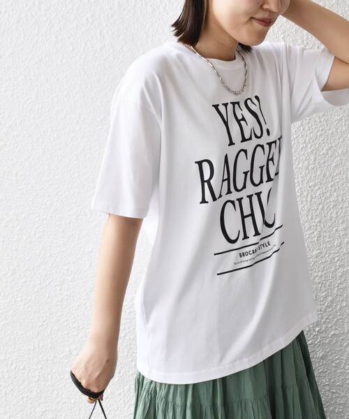 ＋81BRANCA（ハチイチブランカ）の「* 81BRANCA:YES RAGGED CHIC TEE◆（Tシャツ/カットソー・レディース・ライトホワイト/ライトグレー・ONE SIZE）」の14枚目の写真