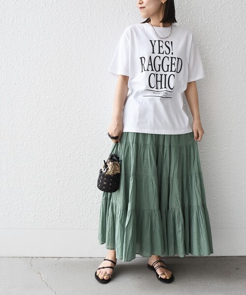 ＋81BRANCA（ハチイチブランカ）の「* 81BRANCA:YES RAGGED CHIC TEE◆（Tシャツ/カットソー・レディース・ライトホワイト/ライトグレー・ONE SIZE）」の15枚目の写真