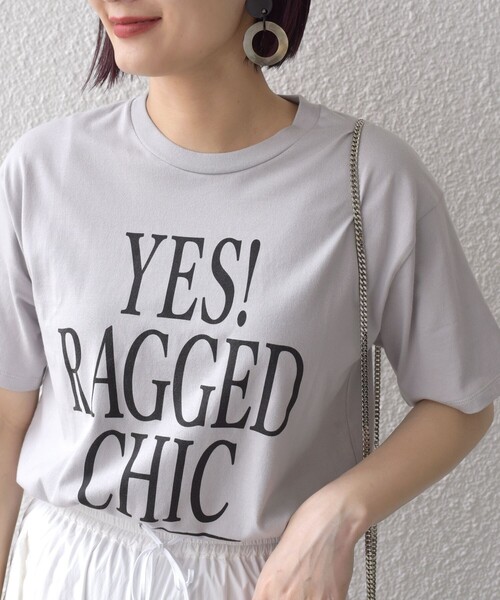 ＋81BRANCA（ハチイチブランカ）の「* 81BRANCA:YES RAGGED CHIC TEE◆（Tシャツ/カットソー・レディース・ライトホワイト/ライトグレー・ONE SIZE）」の22枚目の写真
