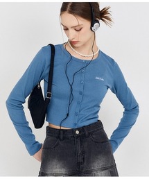 ODD STUDIO(オッドスタジオ)/Odd Signature Logo button crop cardigan/シグネチャーロゴボタンクロップカーディガン