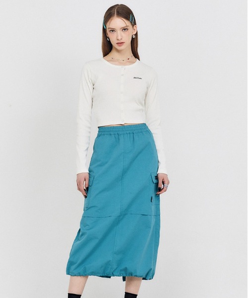 アウターその他 Odd Studio Odd Signature Logo Button Crop Cardigan BLUE ODD STUDIO(オッドスタジオ)/Odd Signature Logo button crop