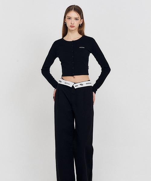ODD STUDIO（オッドスタジオ）の「ODD STUDIO(オッドスタジオ)/Odd Signature Logo button crop cardigan/シグネチャーロゴボタンクロップカーディガン（カーディガン/ボレロ・レディース・アイボリー/ブルー/ブラック・S/M）」の11枚目の写真