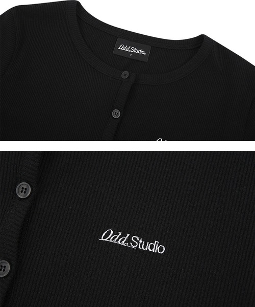 ODD STUDIO（オッドスタジオ）の「ODD STUDIO(オッドスタジオ)/Odd Signature Logo button crop cardigan/シグネチャーロゴボタンクロップカーディガン（カーディガン/ボレロ・レディース・アイボリー/ブルー/ブラック・S/M）」の16枚目の写真