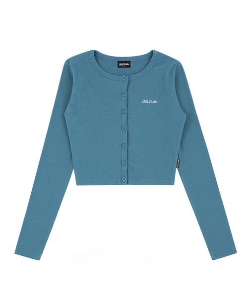 ODD STUDIO（オッドスタジオ）の「ODD STUDIO(オッドスタジオ)/Odd Signature Logo button crop cardigan/シグネチャーロゴボタンクロップカーディガン（カーディガン/ボレロ・レディース・アイボリー/ブルー/ブラック・S/M）」の22枚目の写真