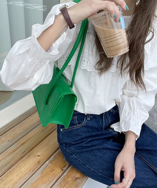 GLAMOROUS JANE(グラマラスジェーン)の「スクエアトートBAG(トートバッグ・レディース・グリーン/ブラック・FREE)」の9枚目の写真
