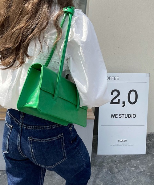 GLAMOROUS JANE(グラマラスジェーン)の「スクエアトートBAG(トートバッグ・レディース・グリーン/ブラック・FREE)」の5枚目の写真