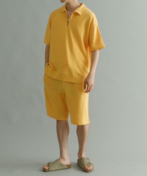 URBAN RESEARCH（アーバンリサーチ）の「ライトフレンチテリーハーフジッププルオーバー（ポロシャツ・メンズ・イエロー系その他/チャコールグレー/グレー系その他・LARGE/MEDIUM）」の7枚目の写真