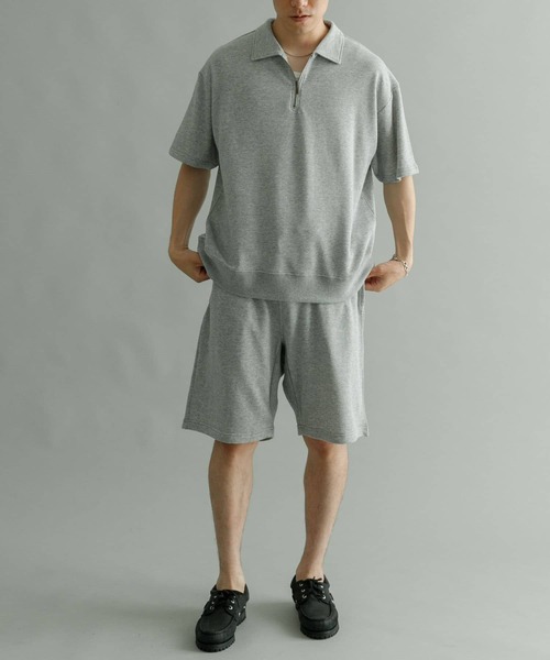 URBAN RESEARCH（アーバンリサーチ）の「ライトフレンチテリーハーフジッププルオーバー（ポロシャツ・メンズ・イエロー系その他/チャコールグレー/グレー系その他・LARGE/MEDIUM）」の15枚目の写真