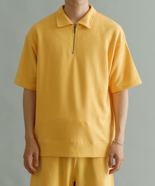 URBAN RESEARCH（アーバンリサーチ）の「ライトフレンチテリーハーフジッププルオーバー（ポロシャツ・メンズ・イエロー系その他/チャコールグレー/グレー系その他・LARGE/MEDIUM）」の17枚目の写真