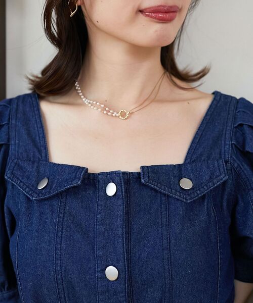 MAJESTIC LEGON（マジェスティックレゴン）の「パールコンビネックレス（ネックレス・レディース・A/B/シルバー・FREE）」の5枚目の写真