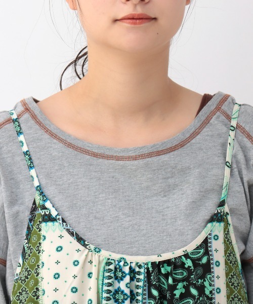 チチカカ（チチカカ）の「パッチワークプリントワンピース（ワンピース・レディース・ブラック/イエロー/グリーン・FREE）」の16枚目の写真