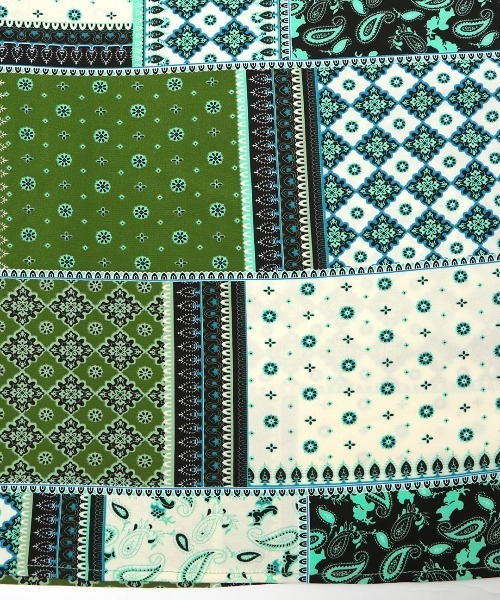 チチカカ（チチカカ）の「パッチワークプリントワンピース（ワンピース・レディース・ブラック/イエロー/グリーン・FREE）」の19枚目の写真