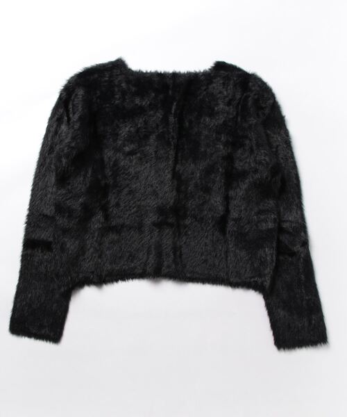 Jasmine Grandiflorum（ジャスミングランディフローラム）の「【Jasmine】シャギーニットカーディガン（カーディガン/ボレロ・レディース・ブラック/ホワイト/パープル・FREE）」の6枚目の写真