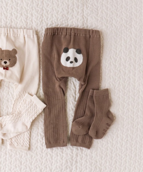 apres les cours(アプレレクール)の「おしりモチーフセパレートスパッツ(その他ベビーウェア・キッズ・ピンク/アイボリー/ブラウン・80)」の1枚目の写真