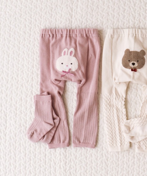 apres les cours(アプレレクール)の「おしりモチーフセパレートスパッツ(その他ベビーウェア・キッズ・ピンク/アイボリー/ブラウン・80)」の3枚目の写真