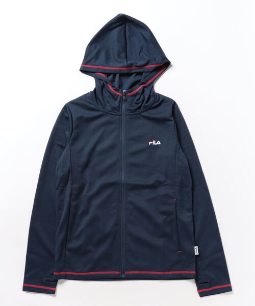 FILA(フィラ)の「FILA/フィラ フルジップパーカー(パーカー・レディース・ホワイト/ブラック/サーモンピンク/ネイビー・LL/M/L)」の3枚目の写真