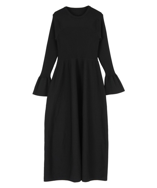 titivate（ティティベイト）の「リブデザインニットワンピース（ワンピース・レディース・グレー/ブラック/ライトベージュ/ライトグリーン・L/M/PS(XS－S)）」の5枚目の写真