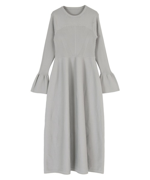 titivate（ティティベイト）の「リブデザインニットワンピース（ワンピース・レディース・グレー/ブラック/ライトベージュ/ライトグリーン・L/M/PS(XS－S)）」の6枚目の写真