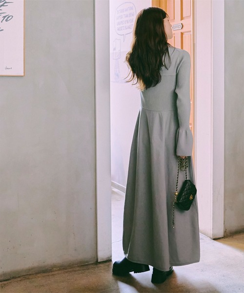 titivate（ティティベイト）の「リブデザインニットワンピース（ワンピース・レディース・グレー/ブラック/ライトベージュ/ライトグリーン・L/M/PS(XS－S)）」の9枚目の写真