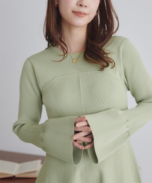 titivate（ティティベイト）の「リブデザインニットワンピース（ワンピース・レディース・グレー/ブラック/ライトベージュ/ライトグリーン・L/M/PS(XS－S)）」の22枚目の写真