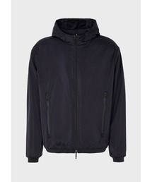 EMPORIO ARMANI | 【エンポリオ アルマーニ】トラベルエッセンシャル フード付きリバーシブルフルジップブルゾン テクニカルファブリック製 サテンエフェクトインサート(ブルゾン)