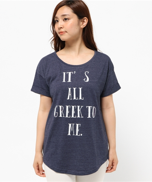 OUTLET（アウトレット）の「【Discoat Petit】ロゴビッグT（Tシャツ/カットソー・レディース・ネイビー/杢グレー・FREE）」の3枚目の写真