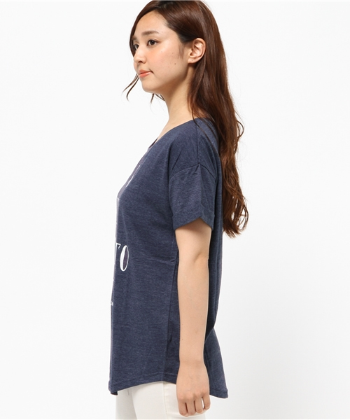 OUTLET（アウトレット）の「【Discoat Petit】ロゴビッグT（Tシャツ/カットソー・レディース・ネイビー/杢グレー・FREE）」の4枚目の写真