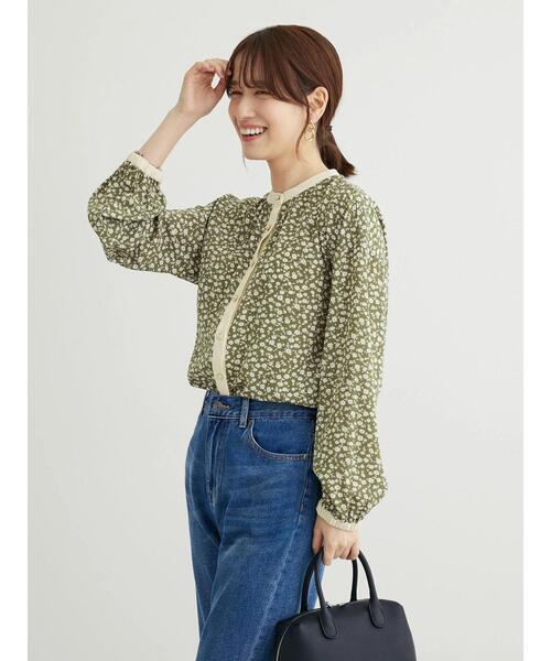 ELENCARE DUE（エレンカーレデュエ）の「・ELENCARE　DUEコバナパイピングブラウス（シャツ/ブラウス・レディース・カーキ/ブラック/オフホワイト/ブルー・FREE）」の17枚目の写真