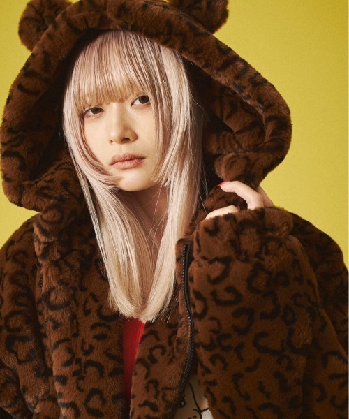 未使用 ガルフィー あざといファーブルゾン オーバーサイズ 耳付きファーコート 未使用 ガルフィー あざといファーブルゾン オーバーサイズ 耳
