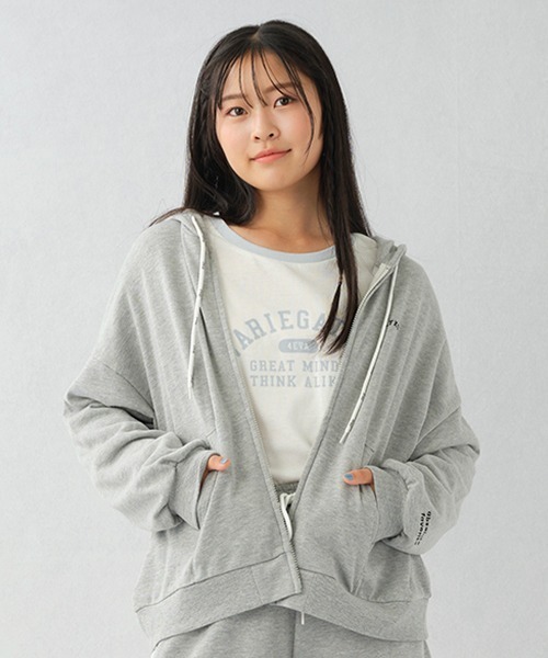 LOVETOXIC(ラブトキシック)の「【LTXC】吸水速乾ZIPパーカ(Tシャツ/カットソー・キッズ・ラベンダー/ブラック/トップグレー・M/L/S/LL)」の2枚目の写真