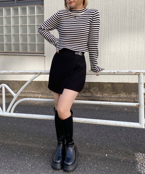 one after another NICE CLAUP（ワンアフターアナザーナイスクラップ）の「ワンポイント刺繍ハイネックトップス（ニット/セーター・レディース・ホワイト系その他/グレー/ブラック/オフホワイト・FREE）」の18枚目の写真