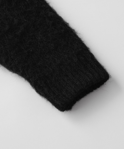 CALLNE（カルネ）の「【CALLNE】 Mohairmix Crewneck Knit  / モヘア混クルーネックニット（ニット/セーター・メンズ・ブラック系/ブラック・M/L）」の17枚目の写真