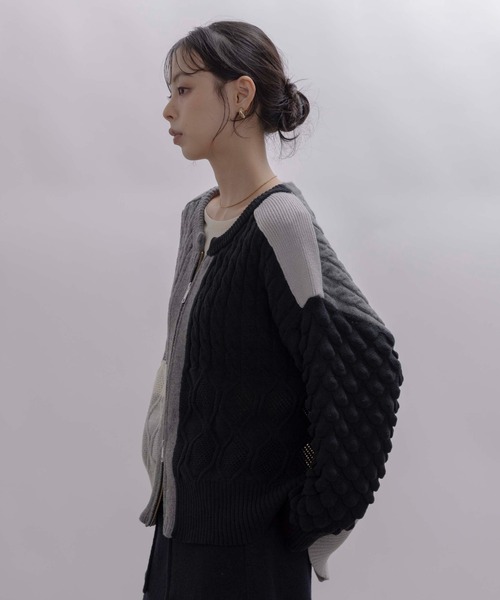MIXケーブルニットZIPカーデ Eimee Law│Eimee Law & LHELBIE 公式