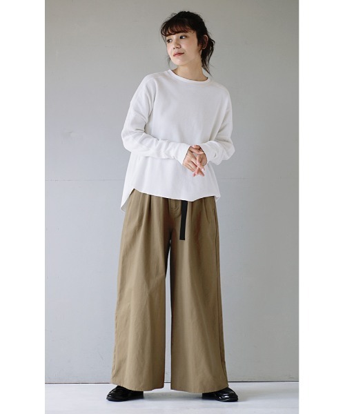 apartment department（アパートメントデパートメント）の「ミリタリーリブ ワイドシルエットカットソー（Tシャツ/カットソー・レディース・ブラック/ネイビー/オフホワイト・M）」の5枚目の写真