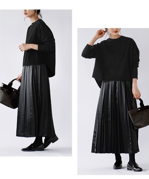 apartment department（アパートメントデパートメント）の「ミリタリーリブ ワイドシルエットカットソー（Tシャツ/カットソー・レディース・ブラック/ネイビー/オフホワイト・M）」の10枚目の写真
