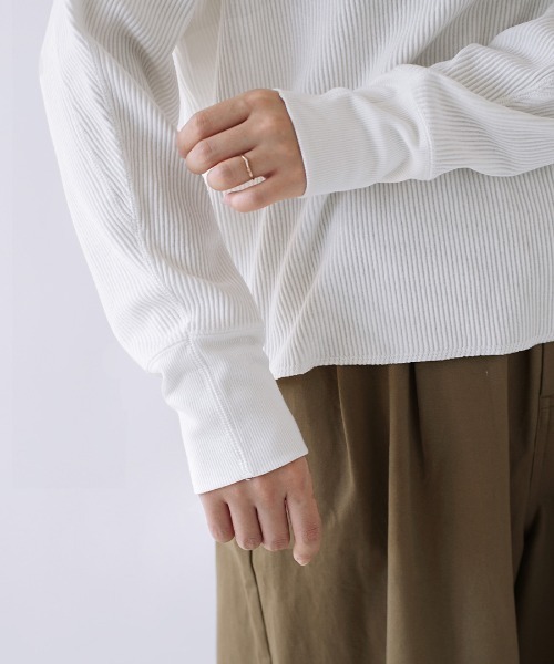 apartment department（アパートメントデパートメント）の「ミリタリーリブ ワイドシルエットカットソー（Tシャツ/カットソー・レディース・ブラック/ネイビー/オフホワイト・M）」の20枚目の写真
