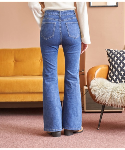 anap mimpi(アナップミンピ)の「ストレッチ ベルボトム デニム パンツ(デニムパンツ・レディース・ブルー・S/M)」の10枚目の写真