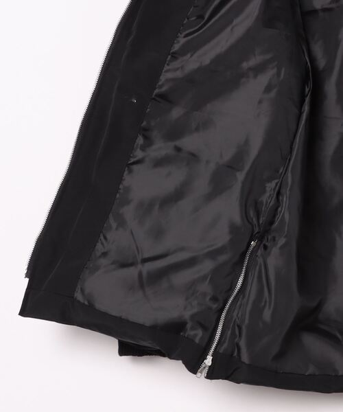 coca(coca)(コカ)の「サイドジップ中綿ブルゾン(ダウンジャケット/コート・レディース・アイボリー/ブラック・M/L)」の3枚目の写真
