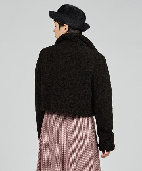 To b. by agnes b.（トゥービーバイアニエスベー）の「WU69 VESTE ボアブルゾン（ブルゾン・レディース・ブラック・38/36/40）」の4枚目の写真