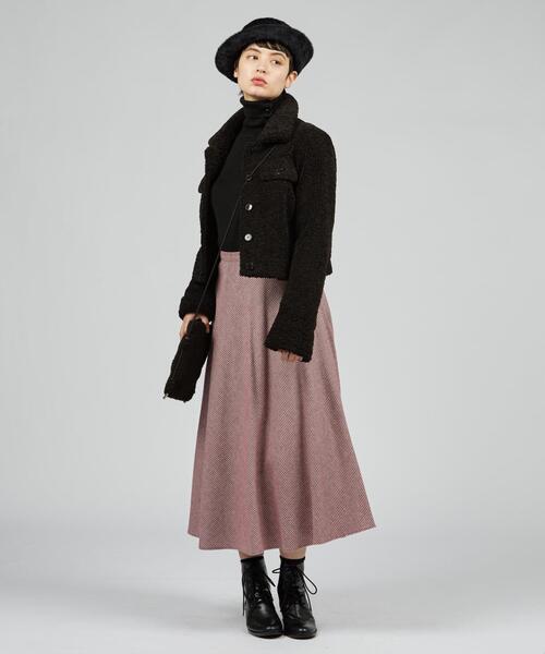 To b. by agnes b.（トゥービーバイアニエスベー）の「WU69 VESTE ボアブルゾン（ブルゾン・レディース・ブラック・38/36/40）」の5枚目の写真