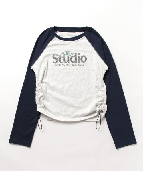 LADY LIKE(レディライク)の「脇ドローストリングラグランロングTシャツ(Tシャツ/カットソー・レディース・ネイビー/ブラック/ブラウン・M)」の17枚目の写真